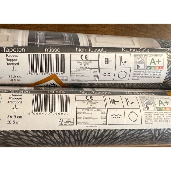 NEW Galerie Texstyle Hedgehog Black Wallpaper Lot of 2 - Picture 8 of 8